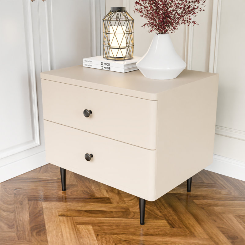 Fidencia 20'' W Nightstand, Beige