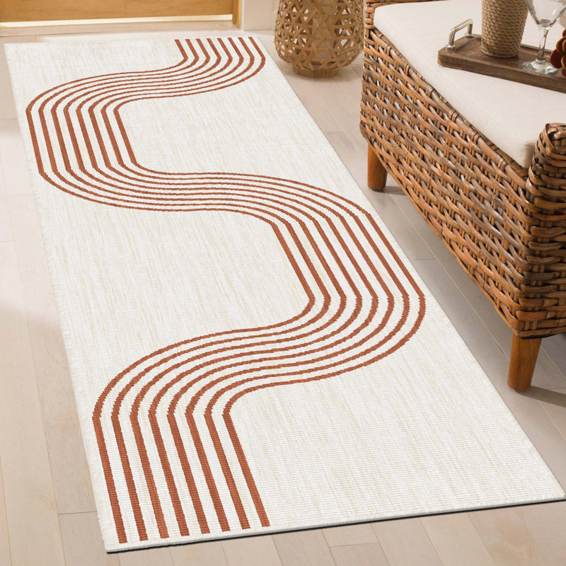 Runner Striped Flatweave Area Rug, Runner 70 x 420 cm