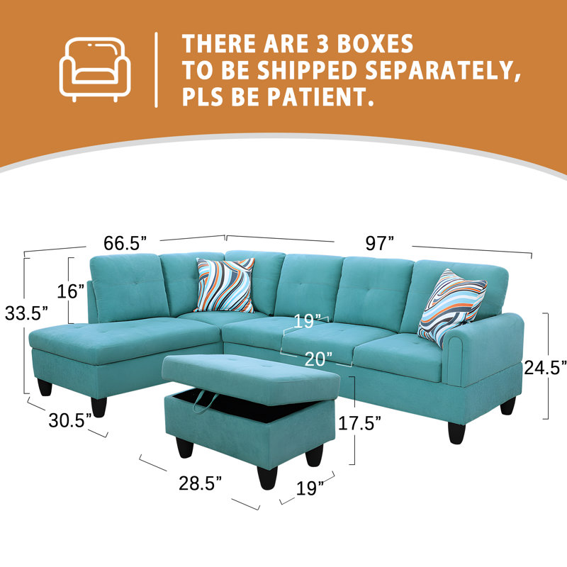 97'' Velvet Sofa, Green Velvet