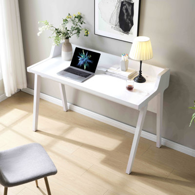 Home Office Desk With Grounded Electrical Connection And Port Furniture Power Outlet