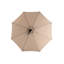 Parasol de patio à DEL 10 pi, matériau à suspendre rayé - kaki-204552915