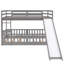 Lit simple au-dessus d'un lit superposé avec glissade et gris - choix de chambre à coucher convertible Construction-1764330607