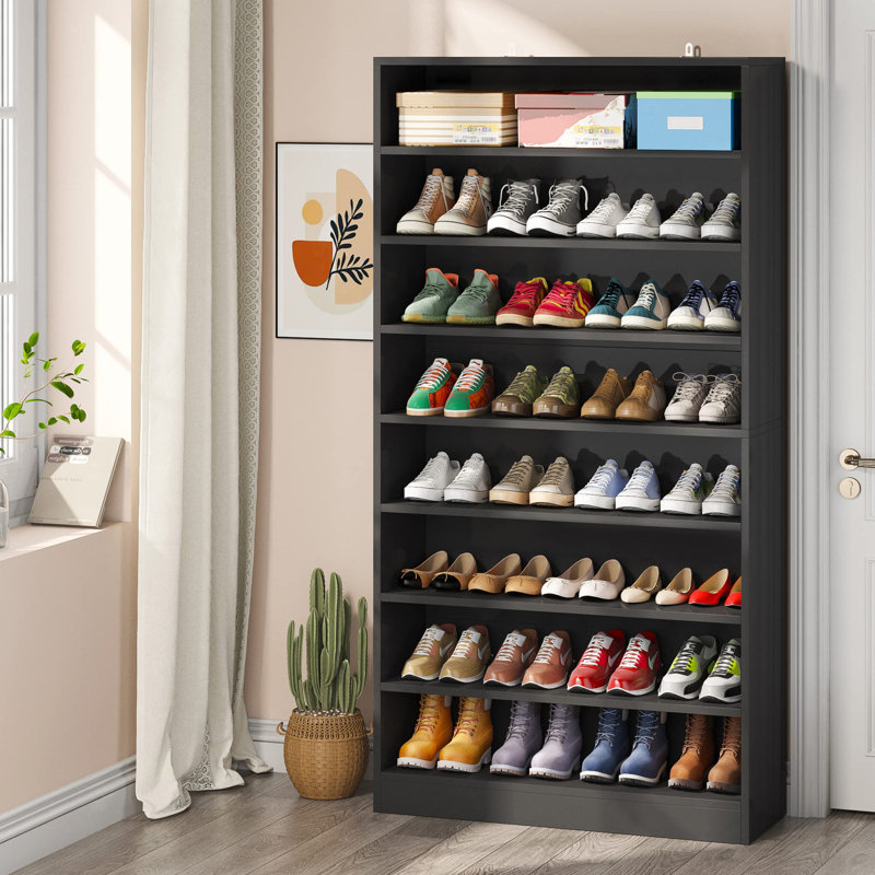 Armoire de rangement à chaussures Teneya, Noir