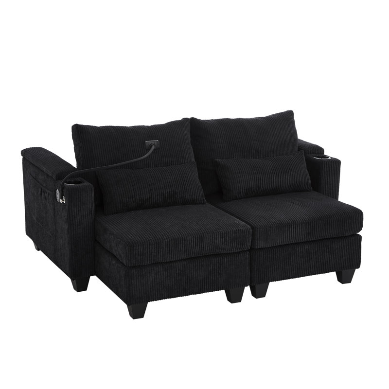 Méridienne convertible, Noir