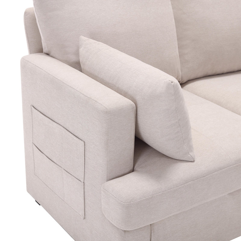 Ensemble de canapé 4 places chenille, Chenille beige