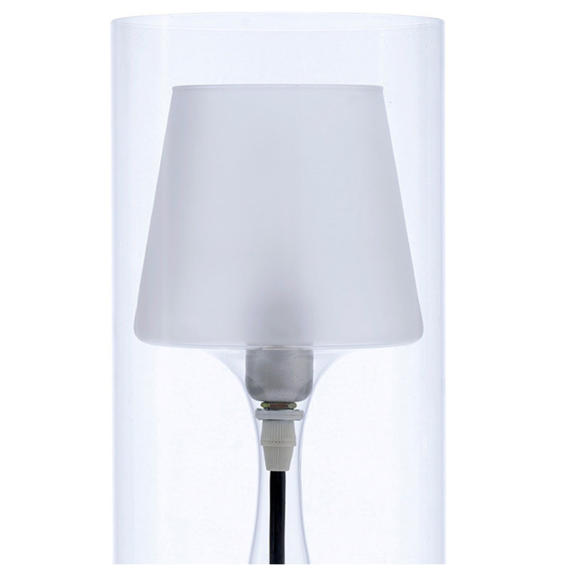 13" Tall Table Lamp, Industrial Hurricane Design