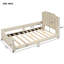 Size Upholstered Daybed With Classic Stripe Shaped Headboard,-1432424790