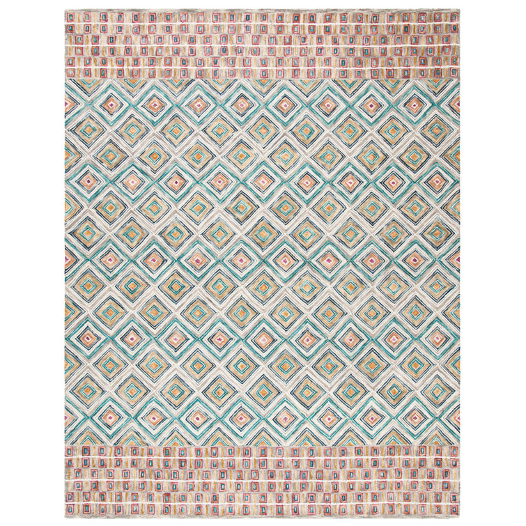 Deyoung Hand Tufted Wool Geometric Rug