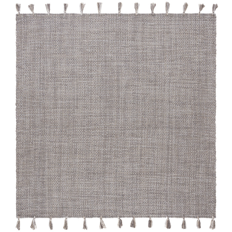 Clenon Flatweave Cotton Rug, Square 6'