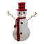 Décoration de Noël d'extérieur 35 po bonhomme de neige 3-D avec chapeau haut de forme et bras brindilles 35 po