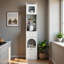 Grande armoire de rangement blanche Arianna