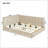 Full Size Upholstered Daybed/Sofa Bed Frame-Beige, Velvet