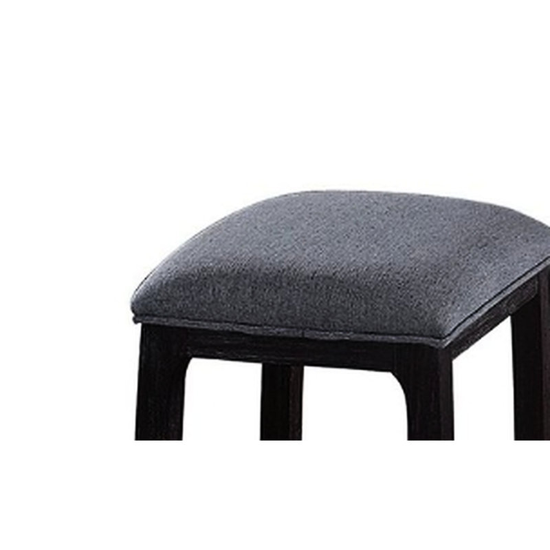 Enchanteur tabouret de hauteur comptoir en tissu gris et attrayant patiné