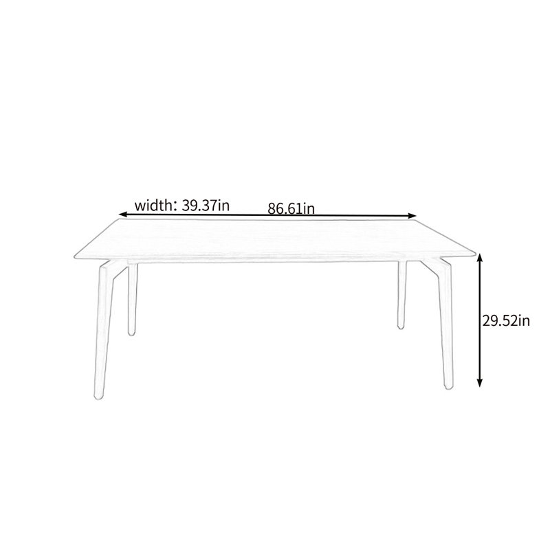 Taffani, H 29,52 po x L 86,61 po x l 39,37 po