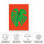 Feuille bolologienne Monstera rouge sur toile-98095057