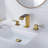 2 Handle 8 Inch Widespread Waterfall Bathroom Sink Faucet with Drain-102654764