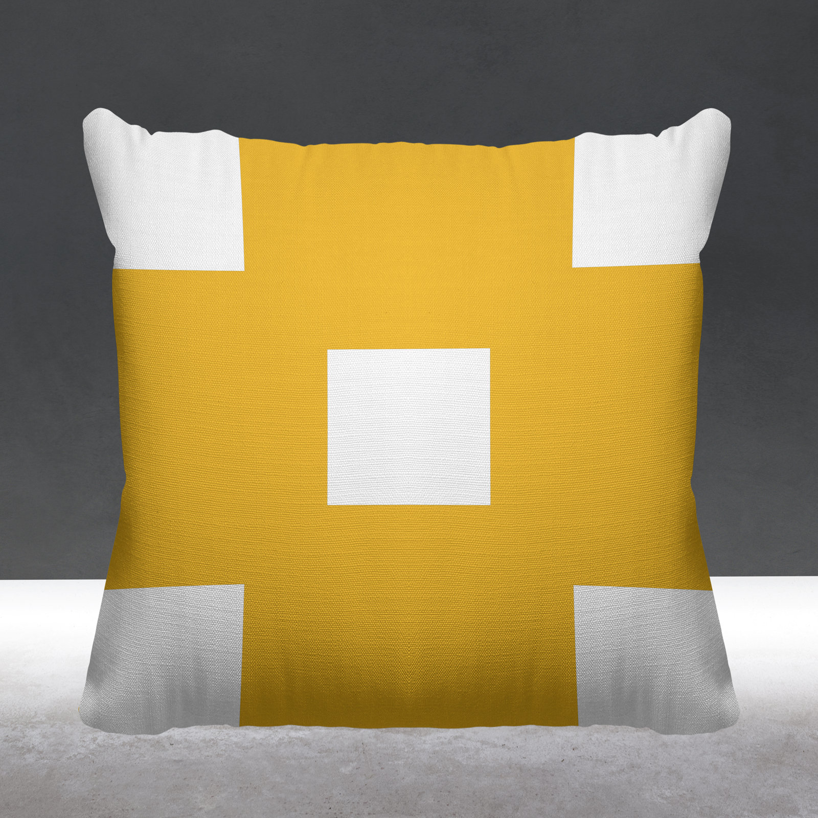 Luella Geometric Indoor/Outdoor Throw Pillow, Yellow, 18W" x 18H"
