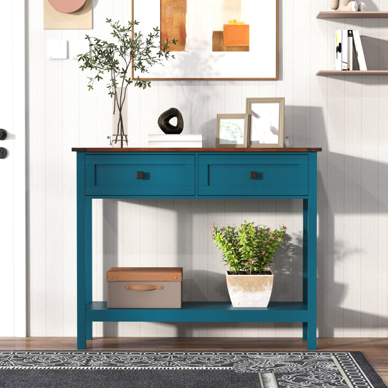 Alexzander Console Table with 2 Storage Drawers & Bottom Shelf