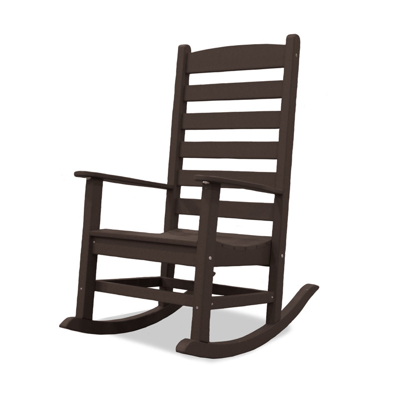 Chaise berçante en plastique Tristyn, Chocolat