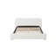 Cadre de lit double tapissier Minimalist Silhouette, aucun sommier requis, Boucle blanc classique