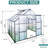 8x6ft Black Greenhouse For Plants - Frame, Sunlight Transmission, Polycarbonate In Sliding Door, Frost Protection, Flower Shelter-118112039