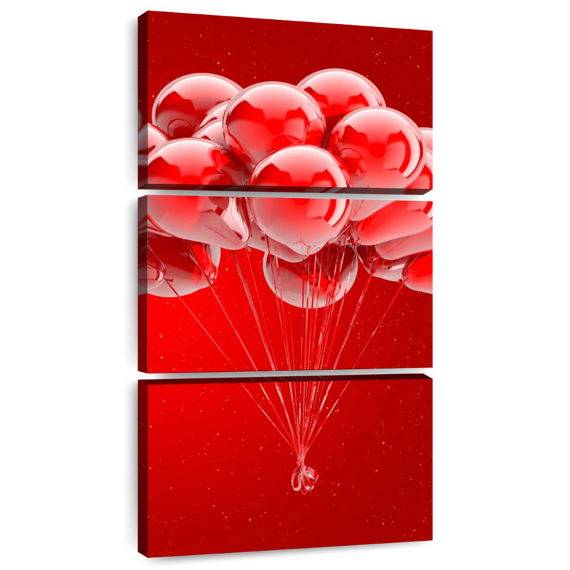 Ballons rouges brillants