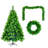 Christmas Tree, Pre-Lit Set With Tree, Garland And Wreath, Artificial Christmas With Pine Cones