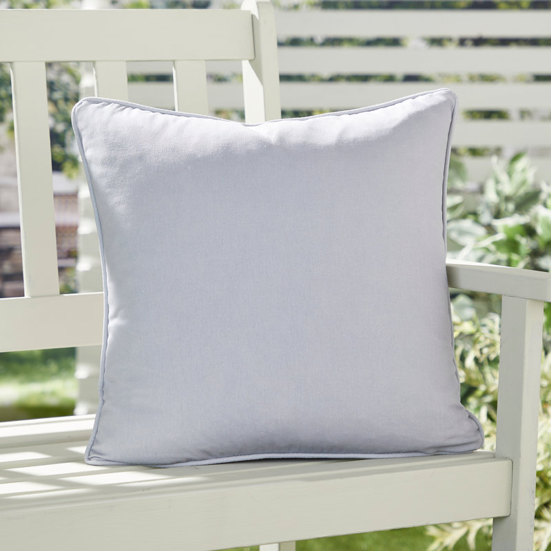 Plain Outdoor Indoor / Outdoor Square Cushion Cover, Silver