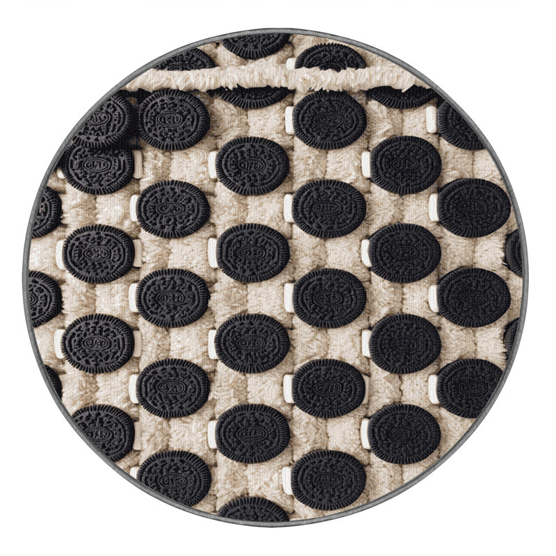  Tapis lavable Oreos Desserts, Rond 6 pi