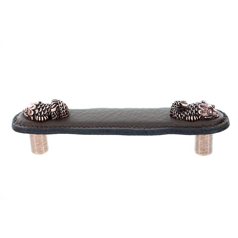 Pollino Bar / Handle Pull, 4", Antique Copper