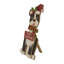 Figurine de chien de Noël en bois