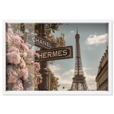 «Paris Crossroads Shadowbox Print Glam» par Art Remedy, cadre blanc, 25 x 17