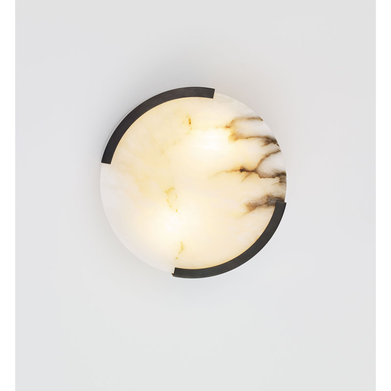 Kelly Wearstler Melange Small Flush Mount, 4.5" H x 13.625" W x 13.625" D, Bronze