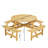 8-Person Outdoor Round Picnic Table Set With 4 Built-In Benches & Umbrella Hole - Perfect For Garden, Backyard, Porch & Patio