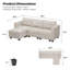 Canapé modulaire rembourré en velours avec repose-pieds 17,7 po Soneson-850301513