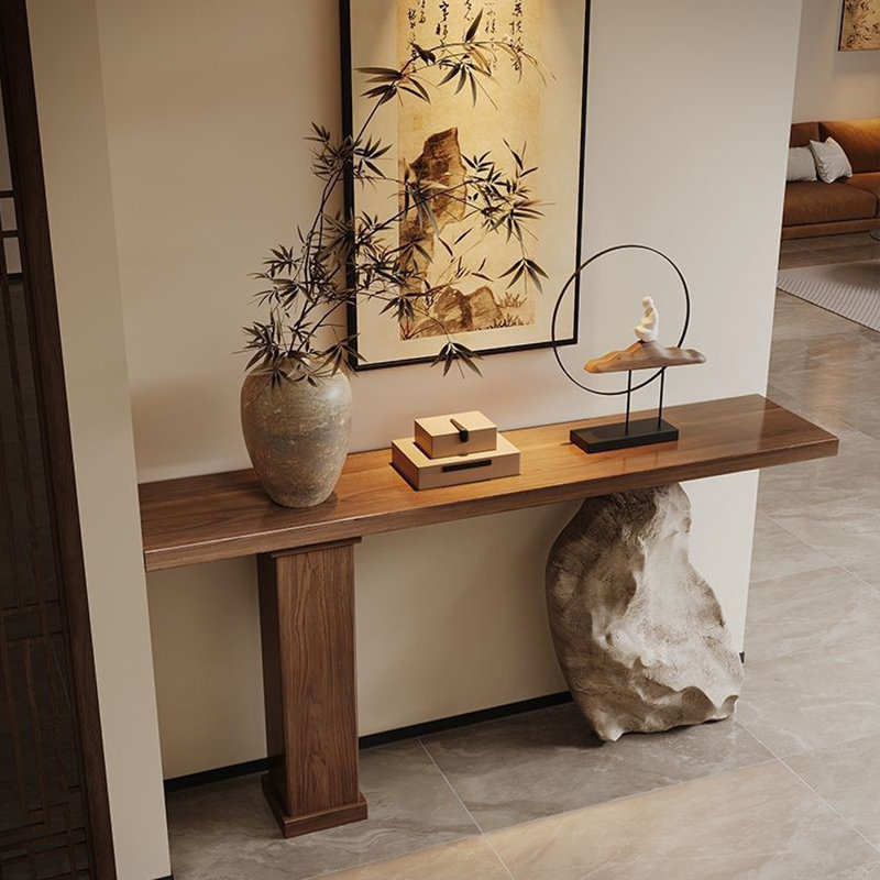 Solid Pine Wood Console Table, 31.5" H x 63" W x 11.8" D