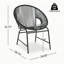 Outdoor Patio Wicker Chair Pe Rattan & Iron Frame, Set of 2