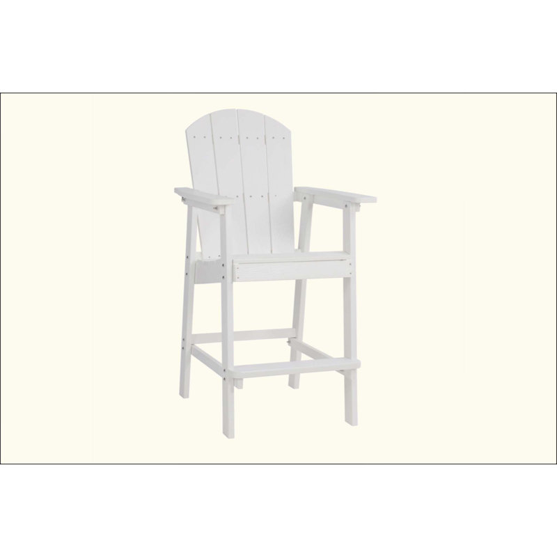 All-Season Outdoor Lounge Chair, Sturdy HIPS Material, 304 Stainless Steel Accessories, Comfort And Durability, White