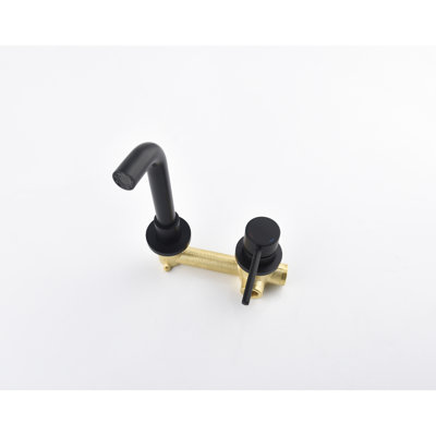 Robinet de salle de bain mural noir mat, levier simple pour un réglage précis du débit d'eau, drain de vidange escamotable - drain, fabriqué en laiton de qualité et évier en acier inoxydable, poignée sans soudure