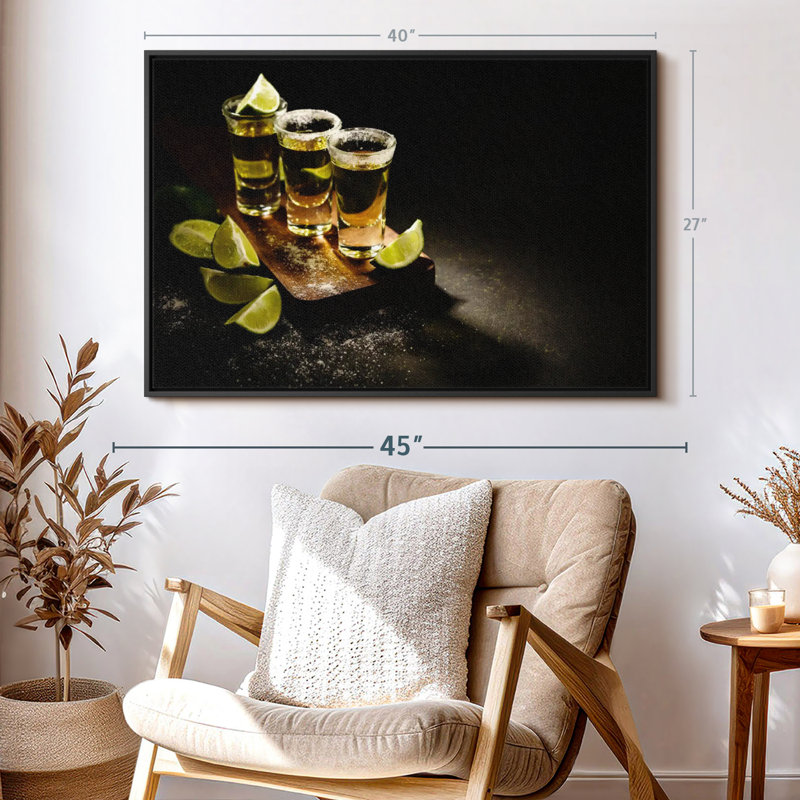 Téquila Shots, reproduction sur toile, H 27 po x l 40 po