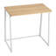 Bureau d'écriture pliable avec finition en chêne et crochets de rangement latéraux