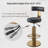Cravets Stainless Steel Bar Stools with Back Modern Adjustable Barstools Swivel Bar Chairs（1PCS）-1640288241