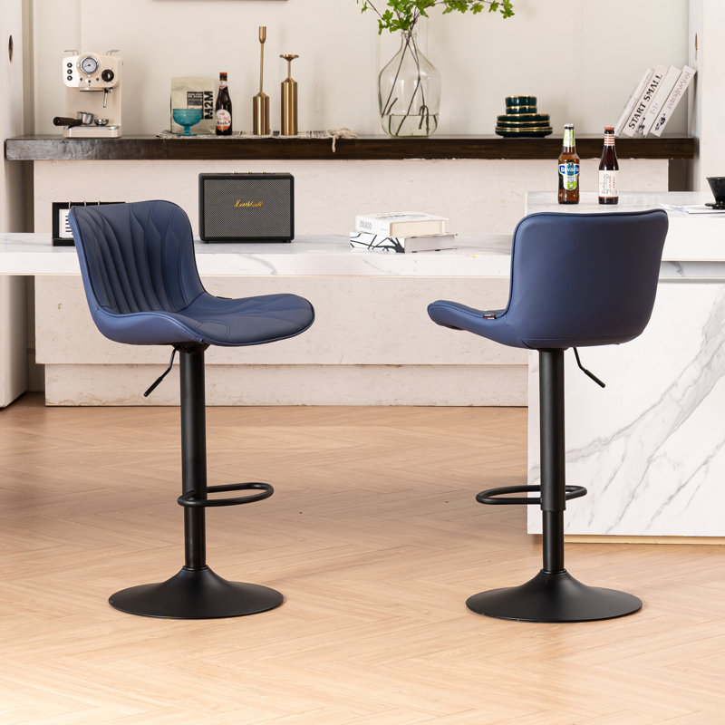 Tabouret de bar Denan, Bleu