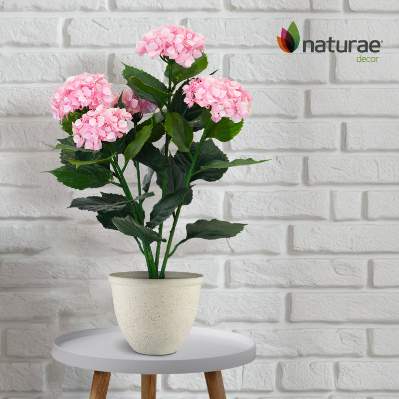 Artificial Pink Hydrangea 24-in
