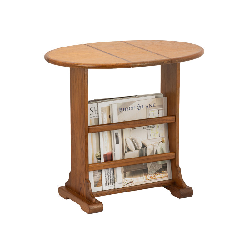 Table d'appoint en teck de qualité supérieure, 17,75 po