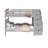 Tena Solid Wood Standard Stairway Bunk Beds Full over Full, 4 Drawers in the Steps, Gray-1904814708-1904814714