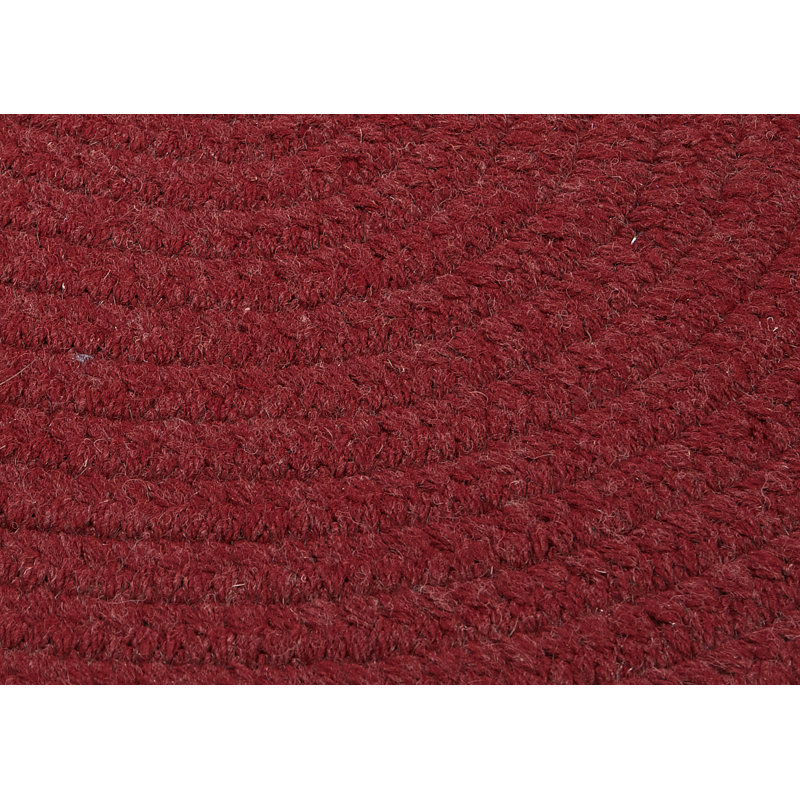 Tapis rose tressé Navarrette, Rond 12 pi, Baies de houx