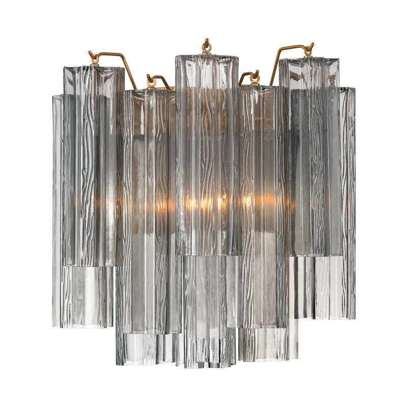 Addis 2 light sconce, Aged Brass/Black