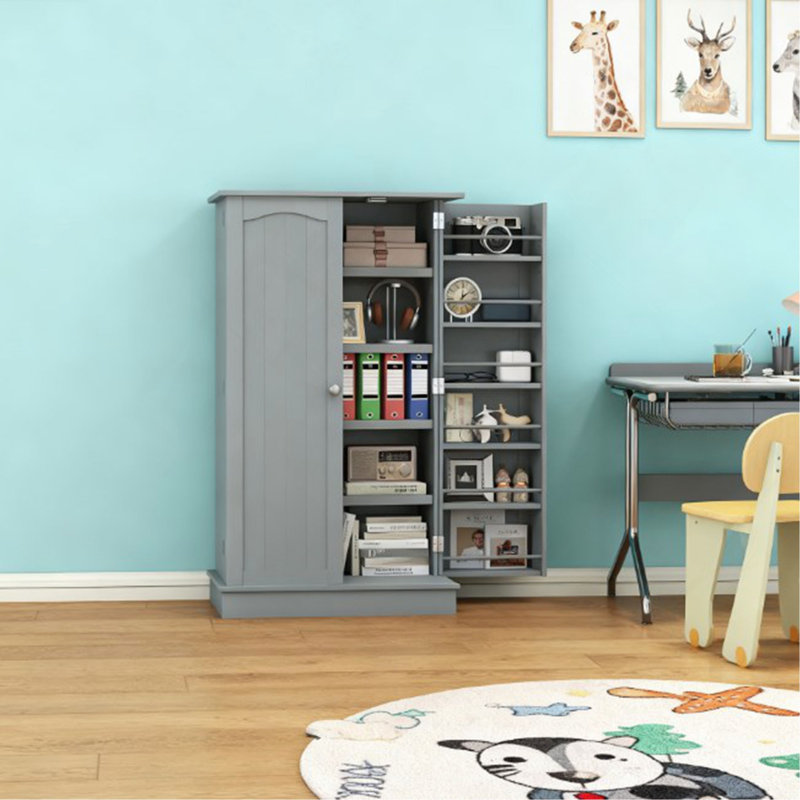 5-Tier Adjustable Storage,Pantry Cabinet,for Kitchen,Door Shelves,Double Doors