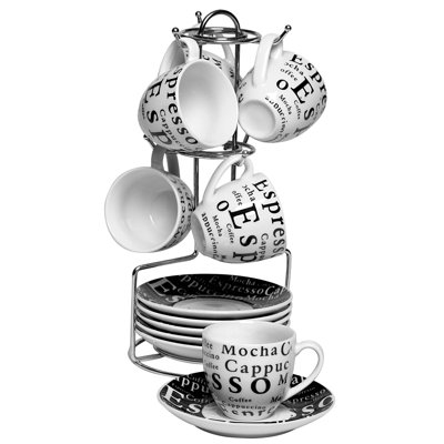 Ensemble de grandes tasses à espresso 13 pièces Gibson